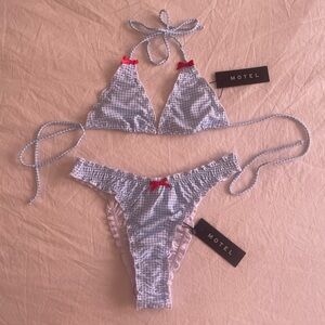 Motel Rocks Blue Gingham Bikini